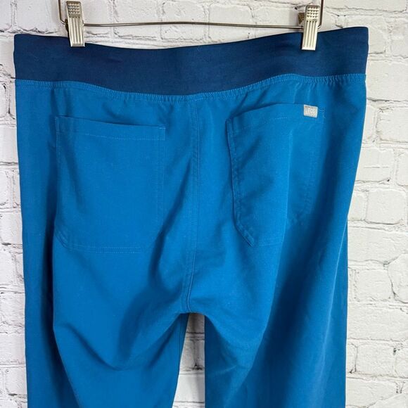 FIGS Livingston High Waisted Technical Women's Blue Scrub Pants Size Medium - Picture 5 of 7